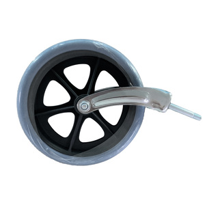 Roues pivotantes standard en PVC de 8 pouces avec roulements et pneus pleins pour accessoires de fauteuil roulant - Product Image 4