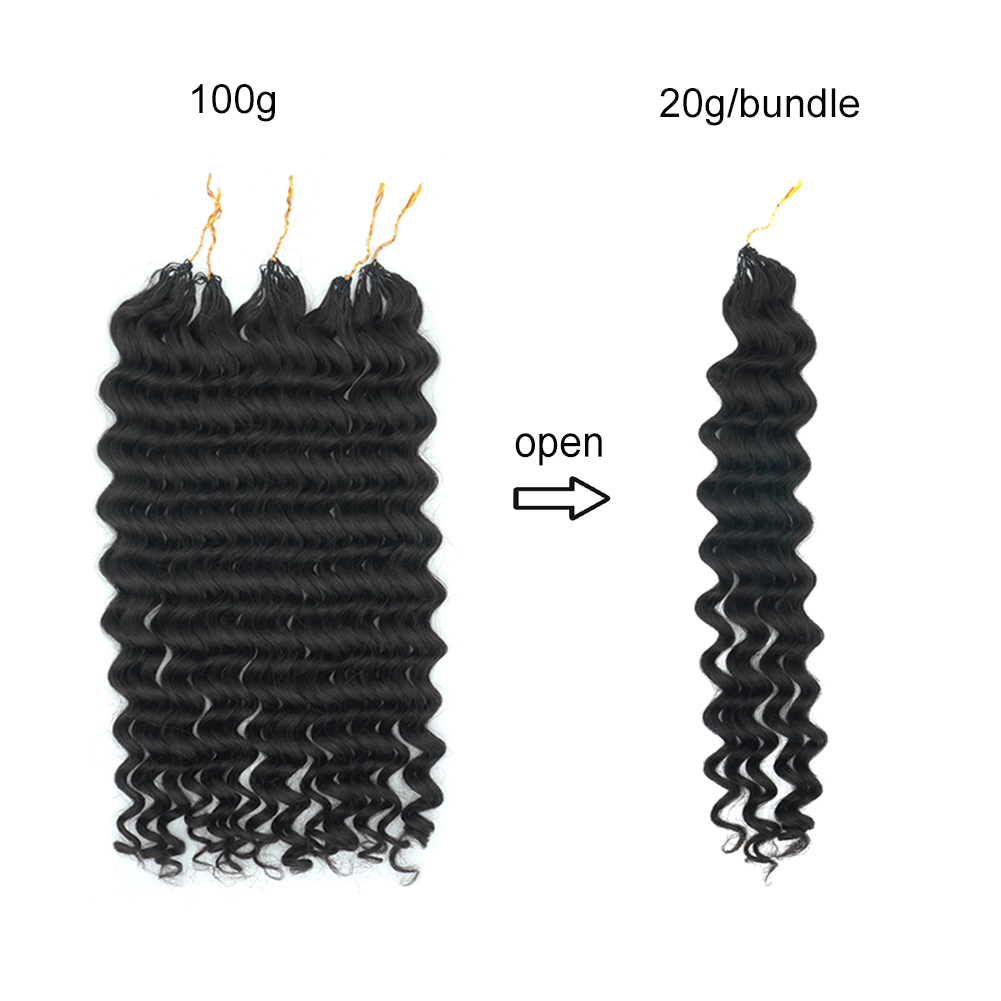 [KAMA] Human Feather Crochet Hair Extensions Deep Wave Human Hair No Tip Feather Human Hair Crochet Braids Detail Section 2