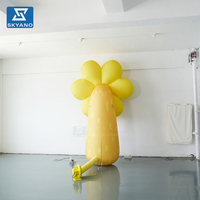 Grande Fleur Gonflable Artificielle Jaune pour la Promotion Commerciale de Festivals Touristiques, Accessoire Floral Extérieur pour Points Photo