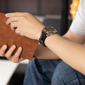 LAIHE 22 mm Alligator noir gaufré à dégagement rapide en <span class=keywords><strong>cuir</strong></span> véritable <span class=keywords><strong>Bracelet</strong></span> de montre intelligent pour <span class=keywords><strong>Samsung</strong></span> <span class=keywords><strong>Active</strong></span> <span class=keywords><strong>2</strong></span> <span class=keywords><strong>Galaxy</strong></span> - Product Image 5