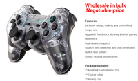 Manettes de jeu sans fil BT de style nouveau et bon marché, manettes de jeu à vibration pour Sony Playstation 3 PS3 Slim Controller
