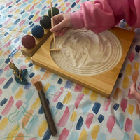 Kit de jardin zen miniature unique pour le bureau, accessoires de jardin zen faits à la main, plateau de sable en bambou de qualité supérieure, kit de thérapie