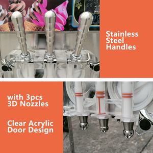 Yourtime Machine à glaces et yaourts glacés à 3 saveurs, mélangeur pour yaourt glacé, machine à glaces italienne automatique pour sundae, machine à glaces molles commerciale - Product Image 5