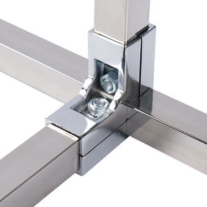 Yardenfun 4-Pack Stainless Steel Square Tube Clamps - 1x1 Inch U-Bracket For Pipe Mounting, Indoor/Outdoor Heavy Duty Support