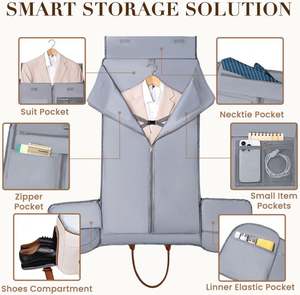 Free Sample <b>Travel</b> <b>Garment</b> <b>Bag</b>,Carry on <b>Garment</b> Duffel <b>Bag</b> for Men Women - 2 in 1 Hanging Suitcase Suit Business <b>Travel</b> <b>Bag</b> - Product Image 3