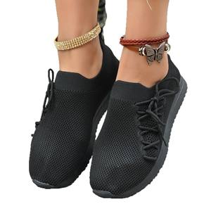 Nouvelles Chaussures Bateau Décontractées Respirantes en Tissu Volant pour Femmes KJ 2027 – Baskets Tendance Étudiantes d'Été – Vente en Gros Usine - Product Image 1