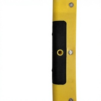 Spatule de plâtrage industrielle haute brillance avec manche ergonomique jaune, lame durable en acier inoxydable, fonction de coupe polyvalente pour