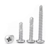 Vis à bois en acier inoxydable 304/316 à tête cylindrique cruciforme Phillips vis auto-perceuse finition oxyde noir disponible pouce métrique