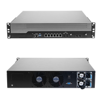2U Chassis Firewall alat 6 NIC Ethernet 4 SFP 10GbE Intel X99 C612 Xeon E5 V3/V4 PC Industri
