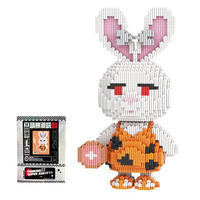 Bloques de Construcción de Micropartículas DIY Mpin Brick, Modelo de Conejo de 28 cm de Altura, Diseño de Animales, Juguete Educativo de Ensamblaje