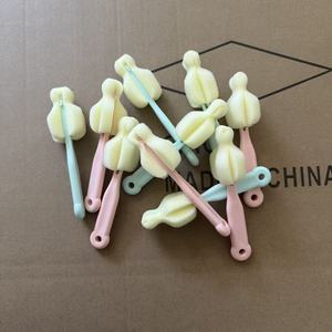 Baby Bottle Cleaning Brush Sponge Head Pink Green Blue For Nipple And Bottle Cleaning <b>Tool</b> - Product Image 1