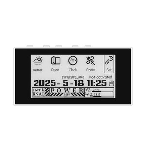 HAMGEEK RW01 Mini E-Ink Reader E-Book Reader (Panel negro) para reloj meteorológico Visualización de imágenes Alarma <span class=keywords><strong>TXT</strong></span> y archivos EPUB - Product Image 3