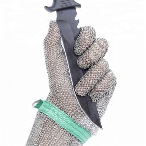 Guantes de Malla Metálica de Acero Inoxidable de Manga Larga para Protección de Manos al Cortar Carne, Nivel 9 de Protección EN1082, para Carniceros - Product Image 5