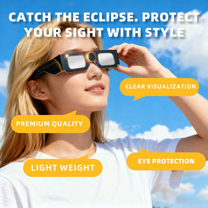 Occhiali per Eclissi Solare 2026, Vendita Calda, Personalizzabili con Logo, Approvati <span class=keywords><strong>NASA</strong></span>, Misura Adulto, Sicuri per l'Osservazione Solare - Product Image 1