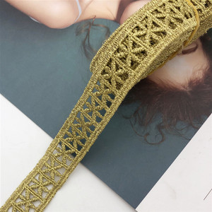 Châu Phi Đầy Màu Sắc Thêu Vàng Bện Ren Cắt Tỉa Ribbon Trim Cho Thủ Công May Wedding Đính DIY Rộng 2Cm - Product Image 3