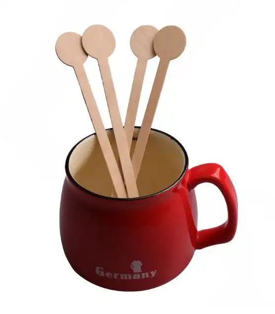 Экологичный бамбуковый Эспрессо-миксер для напитков с круглой головкой, бамбуковые мешалки для кофе на заказ