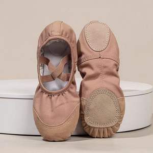 Nouvelles Chaussures de Danse Plates en Toile pour Femmes et Filles KJ 2027, Semelle Souple en Cuir de Vachette, Chaussures de Danse Hautes pour Enfants et Tout-Petits - Product Image 3
