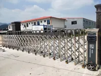 Vente en gros portail rétractable en acier inoxydable portails pliables automatiques portail coulissant rétractable de sécurité pour l'usine