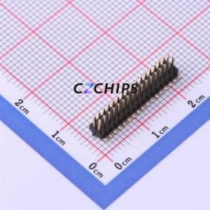 X1321WVS-2x17J-C40D53 Pin Header SMD,P=1.27mm Connector ( Pin Structure: 2x17P )( Pitch: 1.27mm )( Row Spacing: 1.27mm ) - Product Image 1