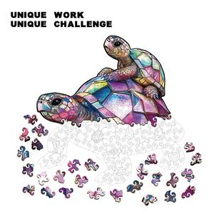 <span class=keywords><strong>Puzzle</strong></span> 2D en bois en forme d'animal avec tirelire - Puzzles en bois d'animaux irréguliers et ensemble de jeux de <span class=keywords><strong>puzzle</strong></span> DIY - Product Image 3