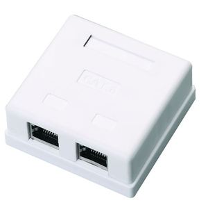 Caja de Conexiones RJ45 Blanca CAT5E para Montaje en Superficie S019 - Product Image 5