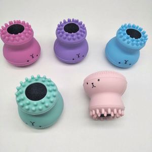Little Octopus Exfoliating Wash Sponge Mini Brush Silicone Facial Cleansing <b>Scrubber</b> - Product Image 5