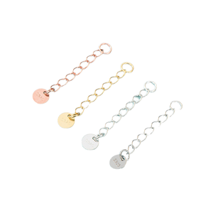 Cadena de Extensión Redonda Impermeable de Plata 925 para Accesorios de Joyería DIY, Componentes y Fornituras de Moda - Product Image 4