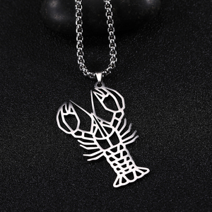 Scava Fuori Lobster Collana di Gioielli In Acciaio Inossidabile Piccolo Granchio Collana di Vita di Mare Dainty Uomini Collane Gioielli In Acciaio Inossidabile - Product Image 2