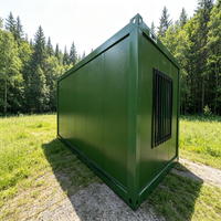 Maison préfabriquée modulaire portable en conteneur avec panneaux sandwich, design moderne, utilisable comme abri pour voiture