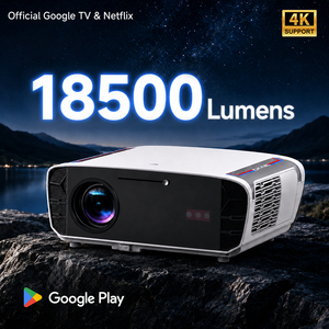 โปรเจคเตอร์ LED 4K รุ่นใหม่ของ EU ความสว่าง 18500 ลูเมนส์ ระบบแอนดรอยด์ รองรับความละเอียด Full HD 1080P สำหรับดูวิดีโอที่บ้าน พร้อมระบบอัตโนมัติ รองรับ 5G WiFi แบบพกพา - Product Image 1