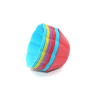 Mini moule rond en silicone Mavin pour cupcakes, fleurs, œufs, gâteaux – Outil de cuisson sûr pour aliments, en silicone, pour décoration et cadeaux