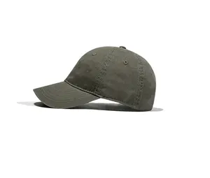 Custom Luxury Custom Metal Buckle Closure Green Baseball Caps Hat For Men