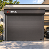 Porte de garage à enroulement à vitesse moyenne en alliage d'aluminium isolé avec mousse PU, airbag de sécurité pour villa, entrepôt, usine