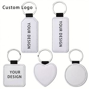 Eco-Friendly Stainless Steel <b>Keychains</b> with Custom Woven PU <b>Leather</b> Patterns Ideal for Festive Gifting - Product Image 4
