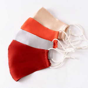 Masque facial de luxe en soie de mûrier de qualité 6A, personnalisé avec votre marque, réutilisable, écologique, respirant, couleur unie, pour mariage et Noël - Product Image 1