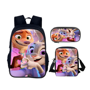 Tas Ransel dan Tas Selempang Linda Popular Crazy Animal City <span class=keywords><strong>2</strong></span> Set <span class=keywords><strong>3</strong></span>-in-1 Zootopia <span class=keywords><strong>2</strong></span> Set Ransel Anak - Product Image 6