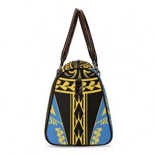 Sacs en cuir <span class=keywords><strong>homme</strong></span> Tribal ethnique de luxe, motif de <span class=keywords><strong>tatouage</strong></span> <span class=keywords><strong>polynésien</strong></span>, sac de voyage personnalisé, sac de sport étanche de week-end - Product Image 2
