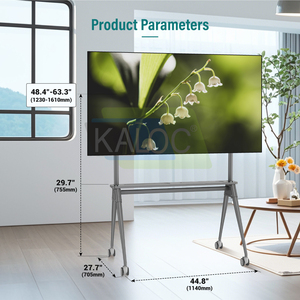 Kaloc as90 TV giỏ hàng cán tầng đứng có thể khóa bánh xe có thể điều chỉnh xe đẩy 55-86 inch bảng tương tác TV hiển thị đứng - Product Image 3