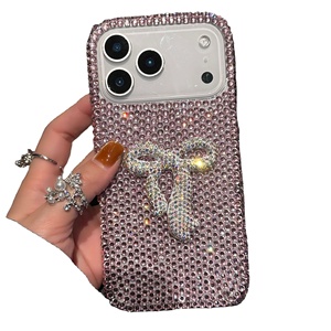 Custodia Protettiva Lussuosa XP1080 con Fiocco Interamente Tempestato di Diamanti per iPhone <span class=keywords><strong>11</strong></span>, <span class=keywords><strong>Apple</strong></span> 17 <span class=keywords><strong>Pro</strong></span> Max, 13, 12, Nuovo Modello da Donna 16 - Product Image 4