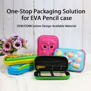 Estuche de Lápices de Cuero con Diseño de Unicornio Impreso en 3D, Mini Bolsa de Papelería Rígida Impermeable de PU y PC con Cierre de Cremallera para la Escuela - Product Image 2