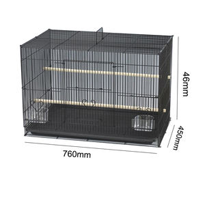 Cage à oiseaux en plexiglas double à 2 niveaux en fil de fer pour élevage d'inséparables de grande taille - Product Image 1