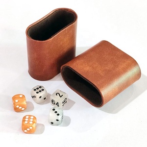 Taza <span class=keywords><strong>para</strong></span> <span class=keywords><strong>Dados</strong></span> de Cuero PU de Gran Tamaño, Color Marrón, sin <span class=keywords><strong>Dados</strong></span>, Agitación Silenciosa, Portátil, 21 Pulgadas, <span class=keywords><strong>para</strong></span> Backgammon - Product Image 4