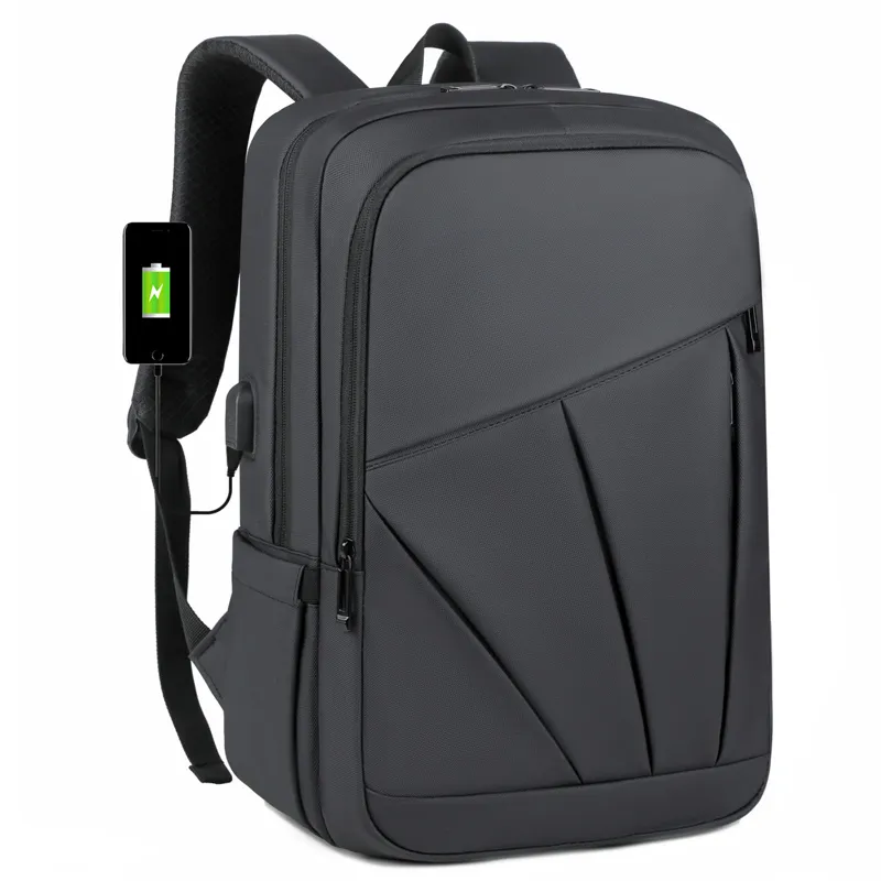 Benutzer definierte College wasserdicht Leder Business Männer Büro Computer USB Schul gepäck Rucksack Schule Rpet Laptop Tasche Rucksäcke