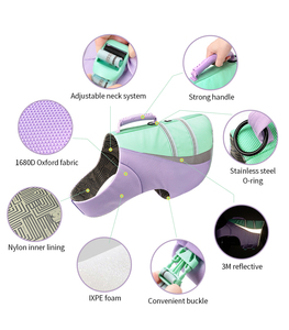 Chaleco Salvavidas Reflectante de Nailon Cómodo para Mascotas Truelove, Chaleco de Flotación Ajustable con Asa de Rescate para Perros - Product Image 2