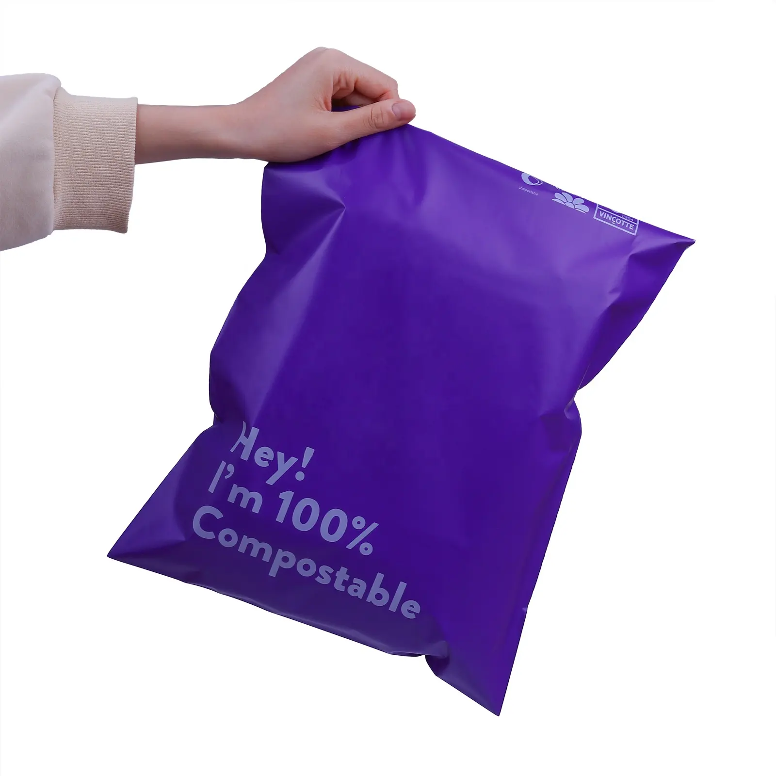 Compostable Packing Bags Courier Poly Mailer Purple