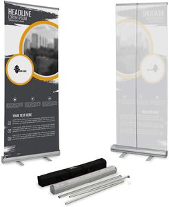 Tùy chỉnh kỹ thuật số in cuộn lên biểu ngữ đứng Nhôm Cơ sở 85x200 cm quảng cáo hiển thị có thể thu vào kéo lên biểu ngữ đứng - Product Image 1