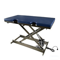 Table d'examen élévatrice à plateau plat en acier inoxydable, réglable en hauteur, pour usage chirurgical et échographique chez les chats/chiens/canins