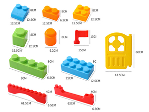 Blocs <span class=keywords><strong>de</strong></span> construction géants en plastique pour enfants, jouets <span class=keywords><strong>de</strong></span> construction, pour enfants d'âge préscolaire - Product Image 6
