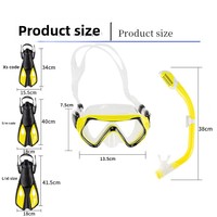 Ensemble de tuba en silicone semi-sec Three Treasures pour lunettes de plongée transfrontalières pour enfants directement du fabricant