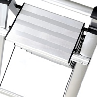 Échelle domestique pliante en aluminium à 4 marches, ultra-mince, antidérapante, avec main courante, pour armoire, qualité inspectée, en stock